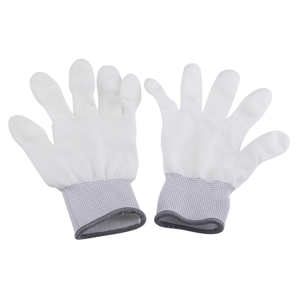 1 Pair Anti Static Antiskid Glove PU Coated Finger Part (L)