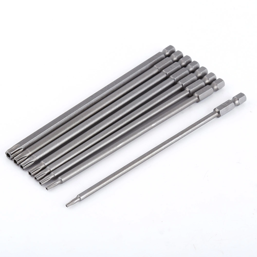 150mm 8pcs S2 Steel Star Head Screwdriver Set Bits Hand Tools Magnetic Screw Driver Set