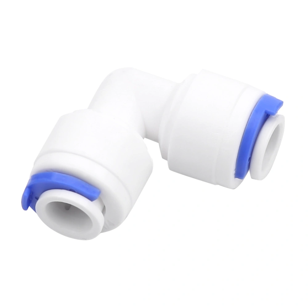 Quick Connection Push Fit Couplings Connector Elbow Pipe Fitting (1/4-1/4, 90° Elbow)