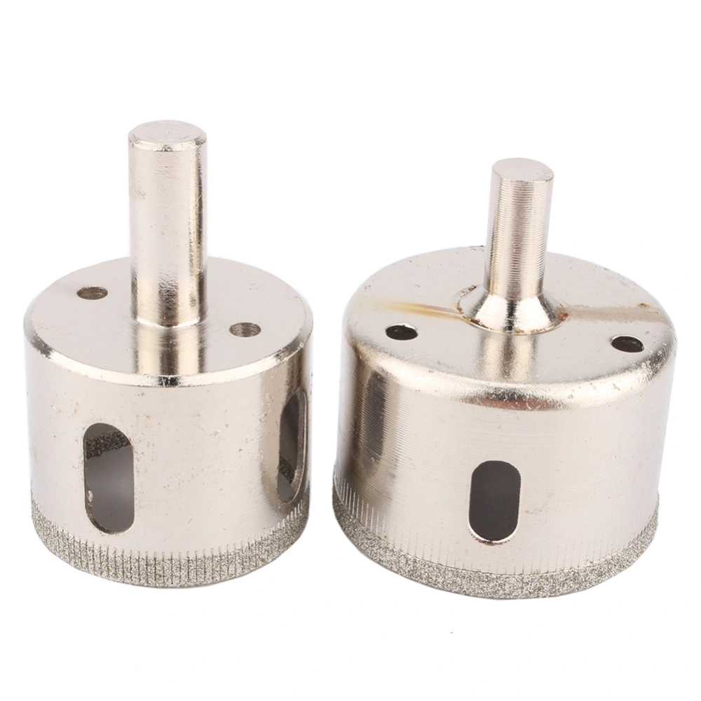 2Pcs/Set 38mm&45mm Diamond Coated Marble Ceramic Tile Hole Saw Drill Bits Set Tool