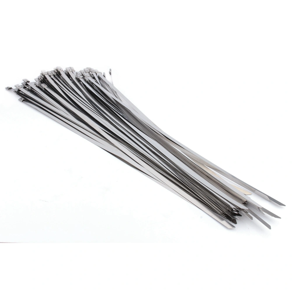 50 x 500mm Stainless Steel Cable Tie, Metal Cable Tie Lock Tie Wrap Locking Exhaust Pipe Header