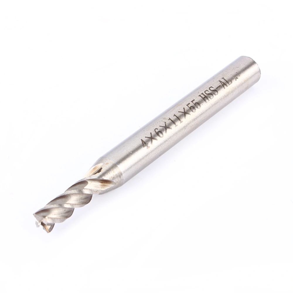 High Quality 4mm-12mm HSS CNC Straight Shank 4 Flute End Mill Cutter Drill Bit