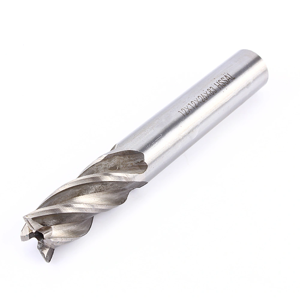 High Quality 12mm HSS CNC Straight Shank 4 Flute End Mill Cutter Drill Bit