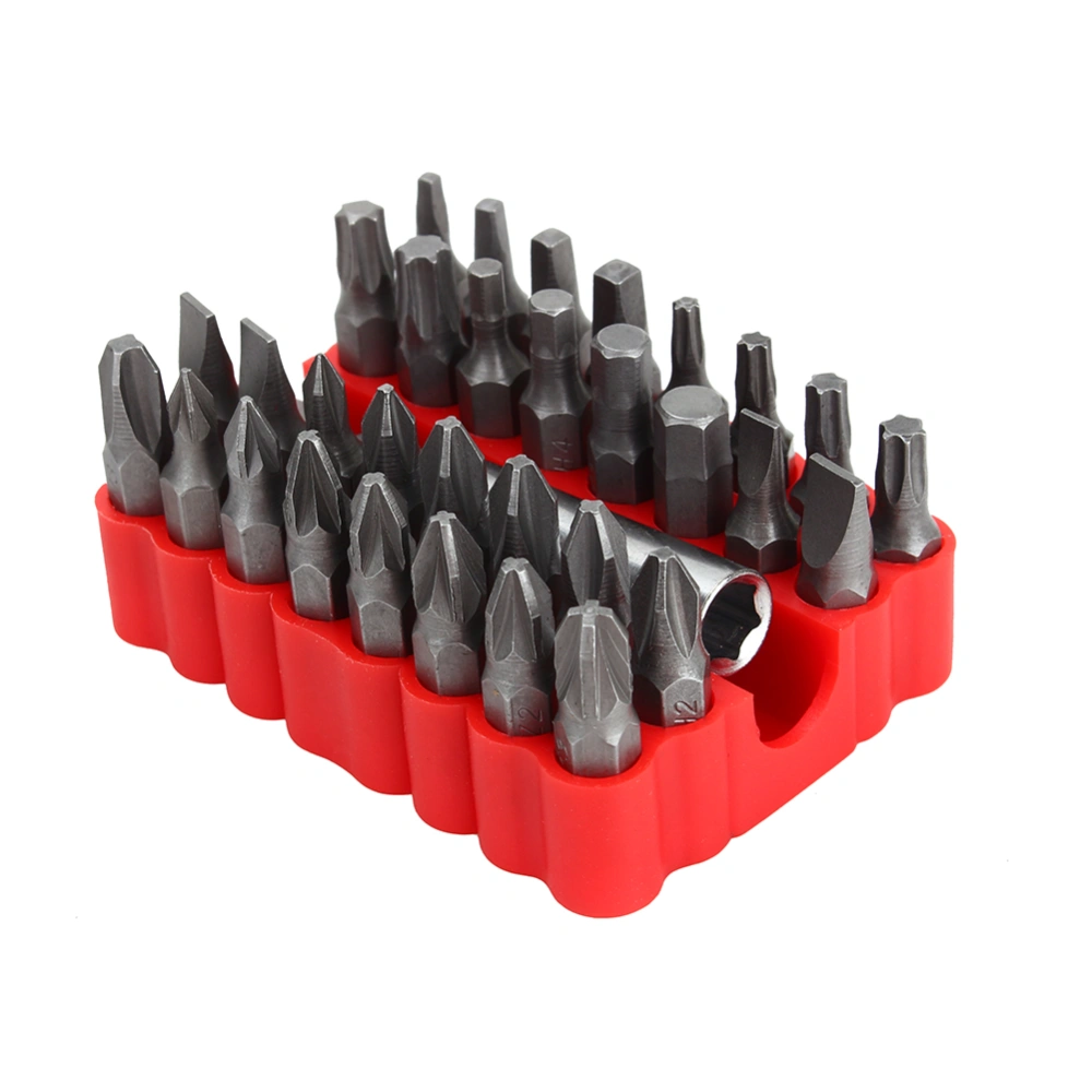 33pc Star Hex Key Torx Tamperproof 1/4" 6.35mm Screwdriver Kit Security Tamper Proof Bit Set