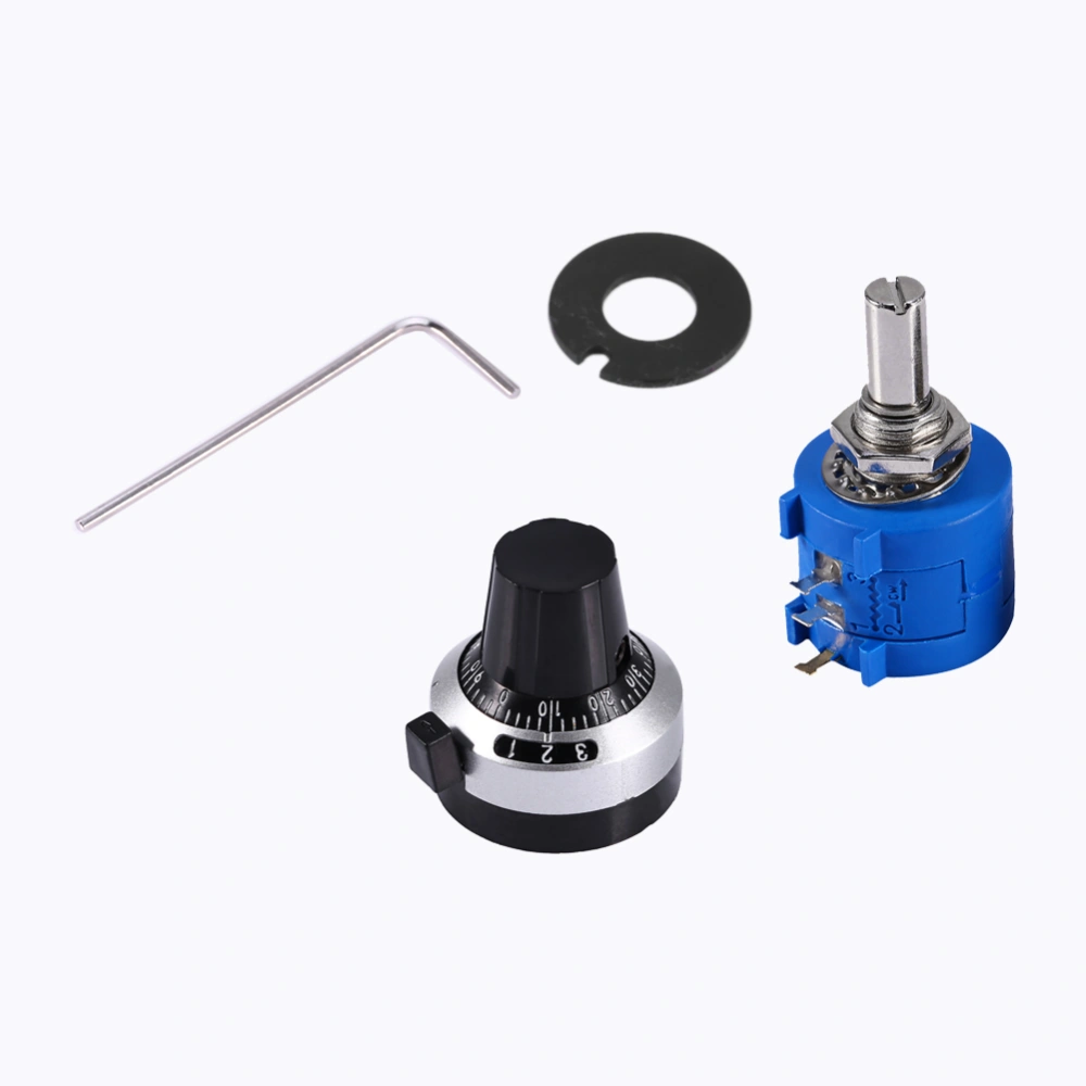 10K Ohm 3590S-2-103L Rotary Wirewound Precision Potentiometer Pot 10 Turns Knob