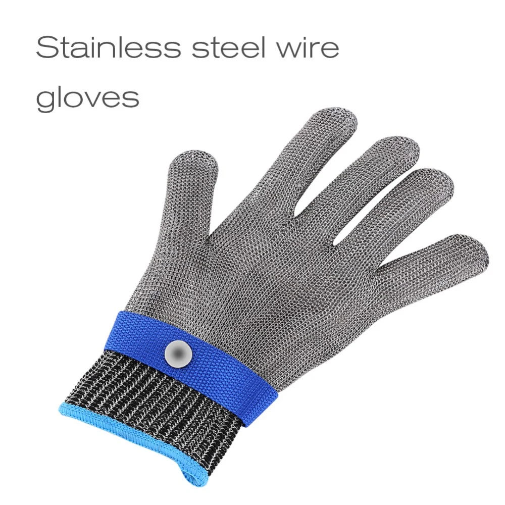 Cut Proof Stab Resistant Stainless Steel Wire Metal Mesh Butcher Cotton Glove