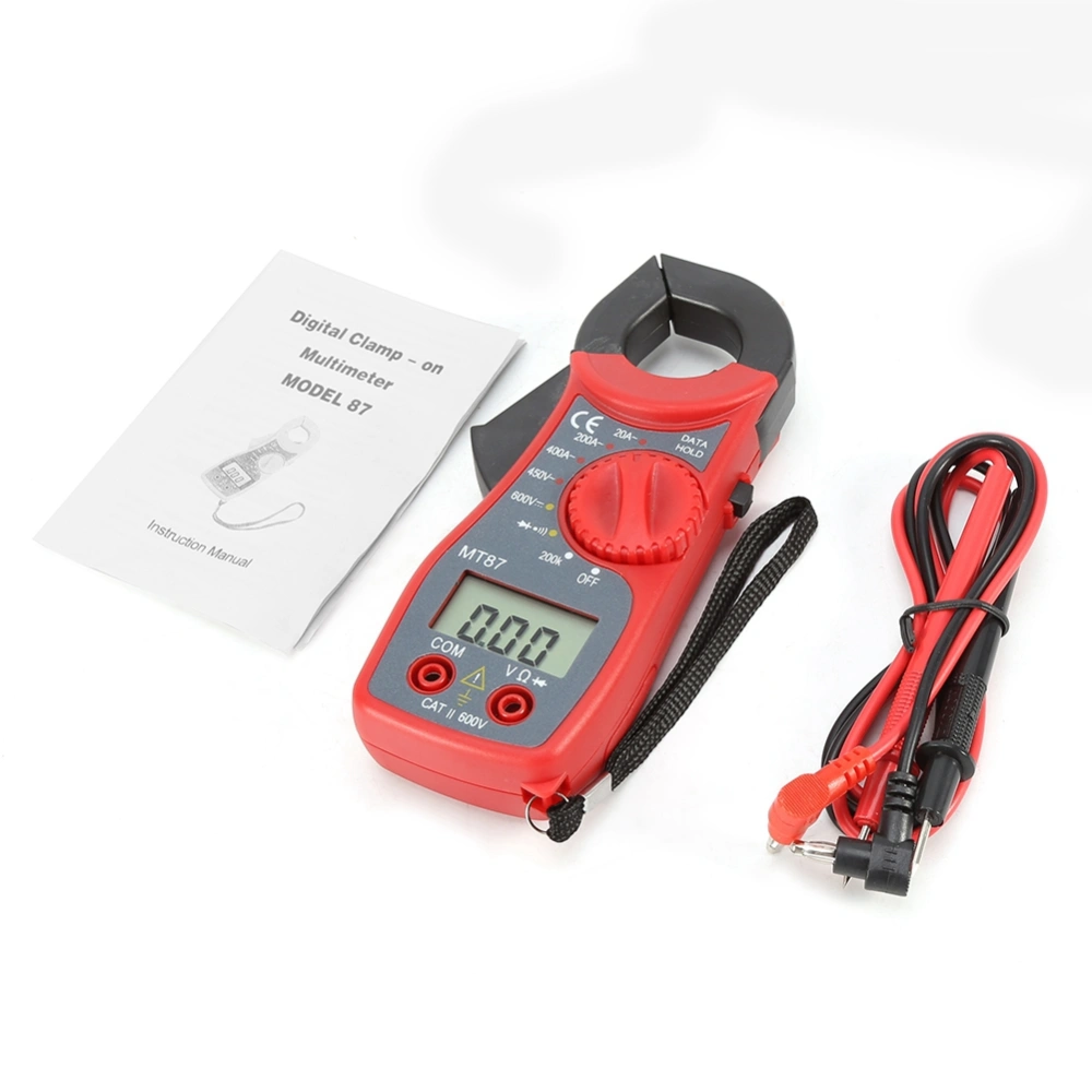 MT87 Professional LCD Digital Clamp Meter Multimeters Voltmeter Ammeter Ohmmeter Portable Multi