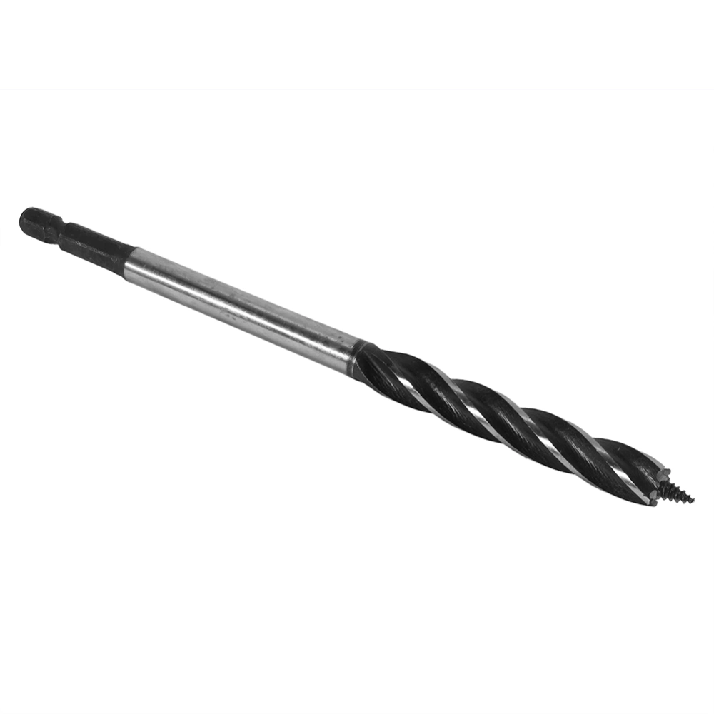 Auger Drill Bit 4 Flute 10x165mm Tool Steel Extended Woodworking Twist Drill Bit