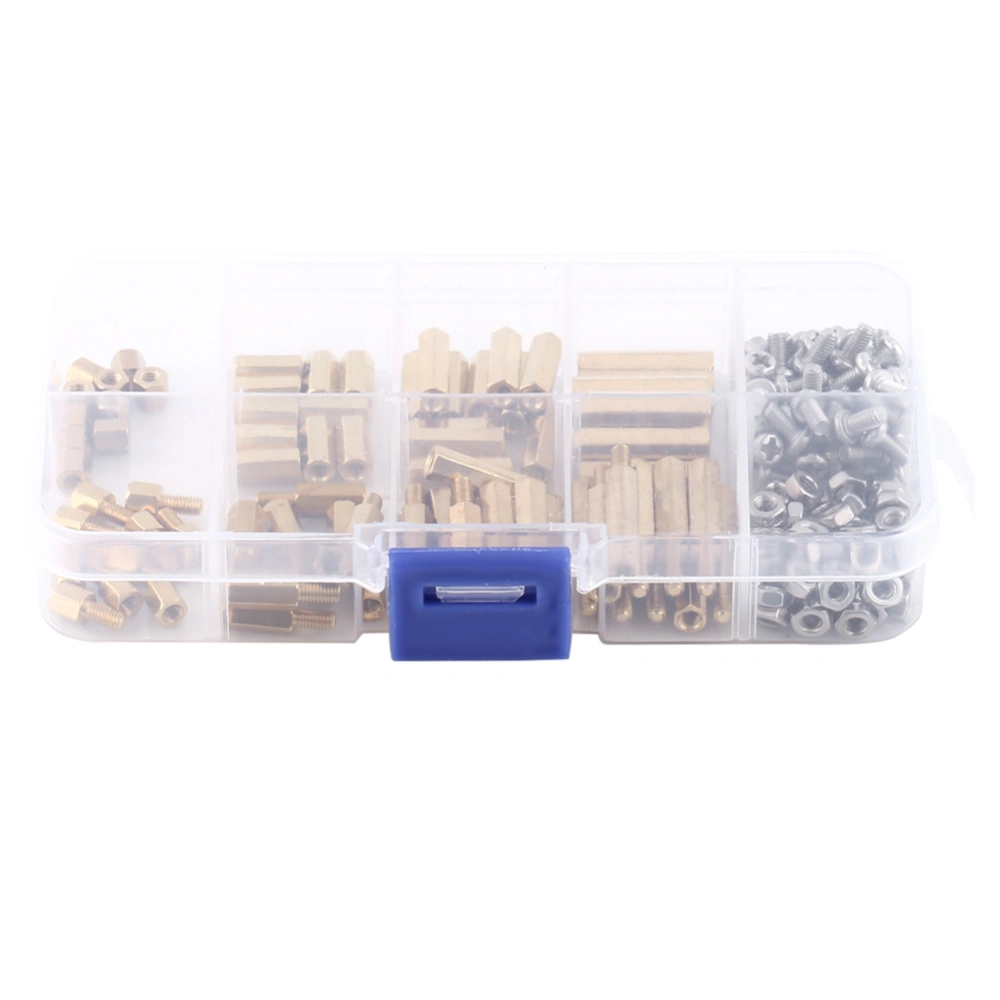 Hex Threaded Brass Standoffs Screw Nut Assortment Set With Box (Set B)