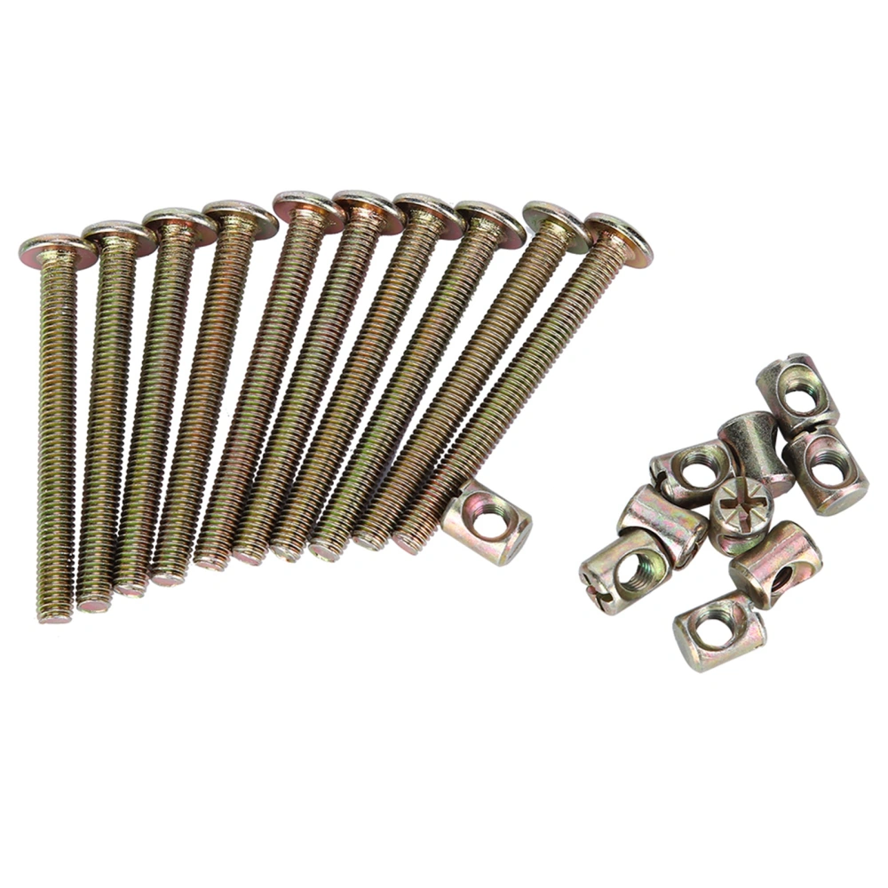 Furniture Joint Connector Bolt Screws Cap Nut Set Carbon Steel (60mm)