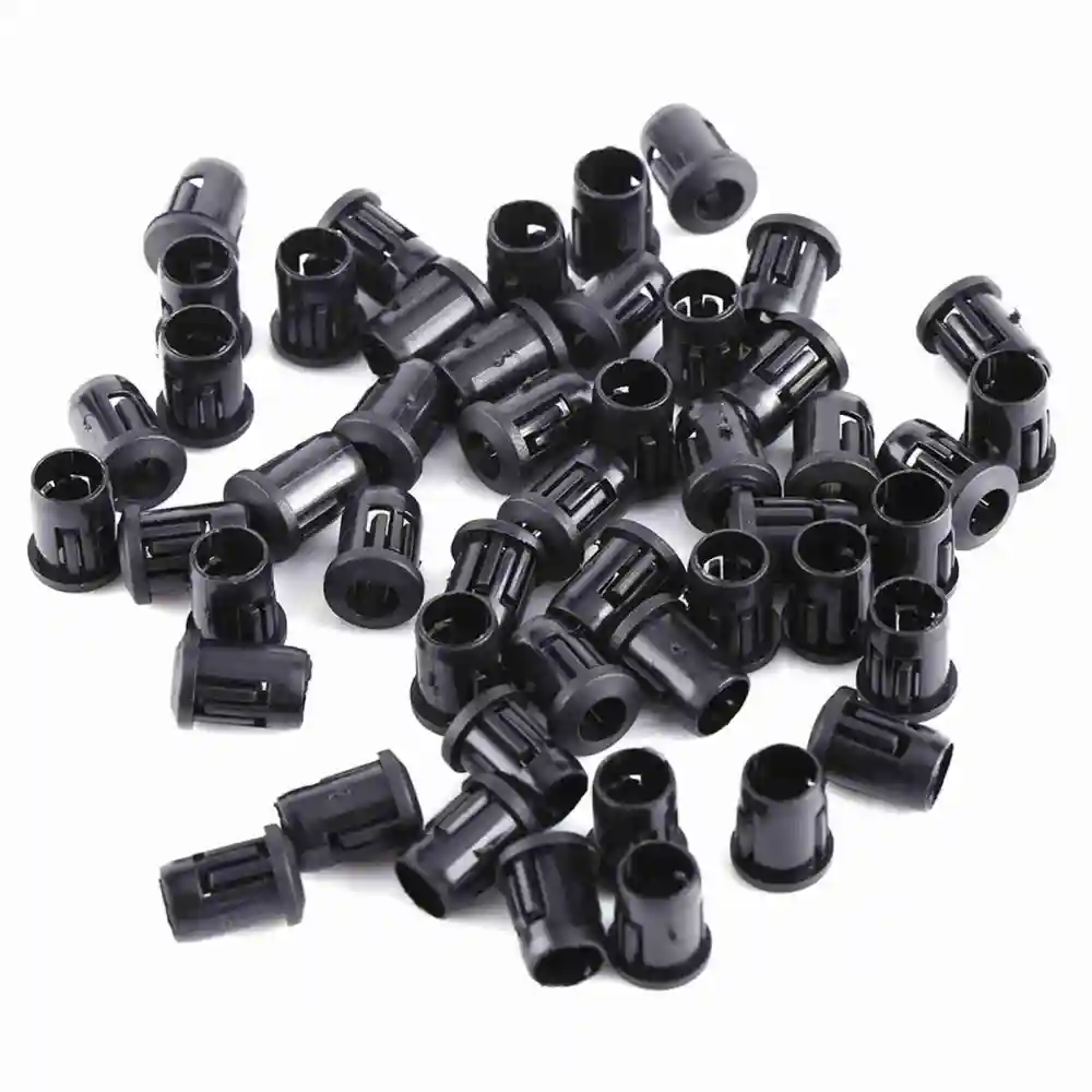 5mm LED 50Pcs Lamp Socket Diode Holder Nylon Black Clip Bezel Mount Useful