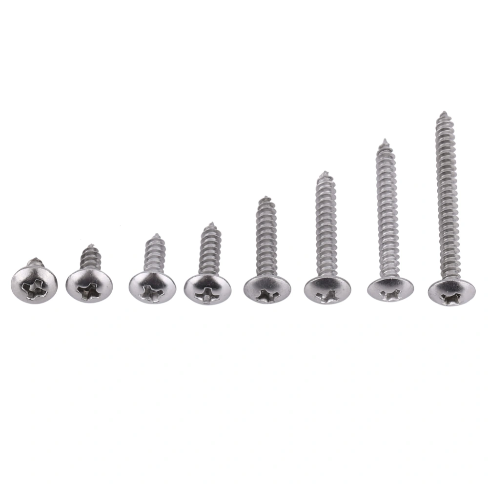 200pcs M3 Stainless Steel SS304 SelfTapping Screws Pan Flat Truss Head