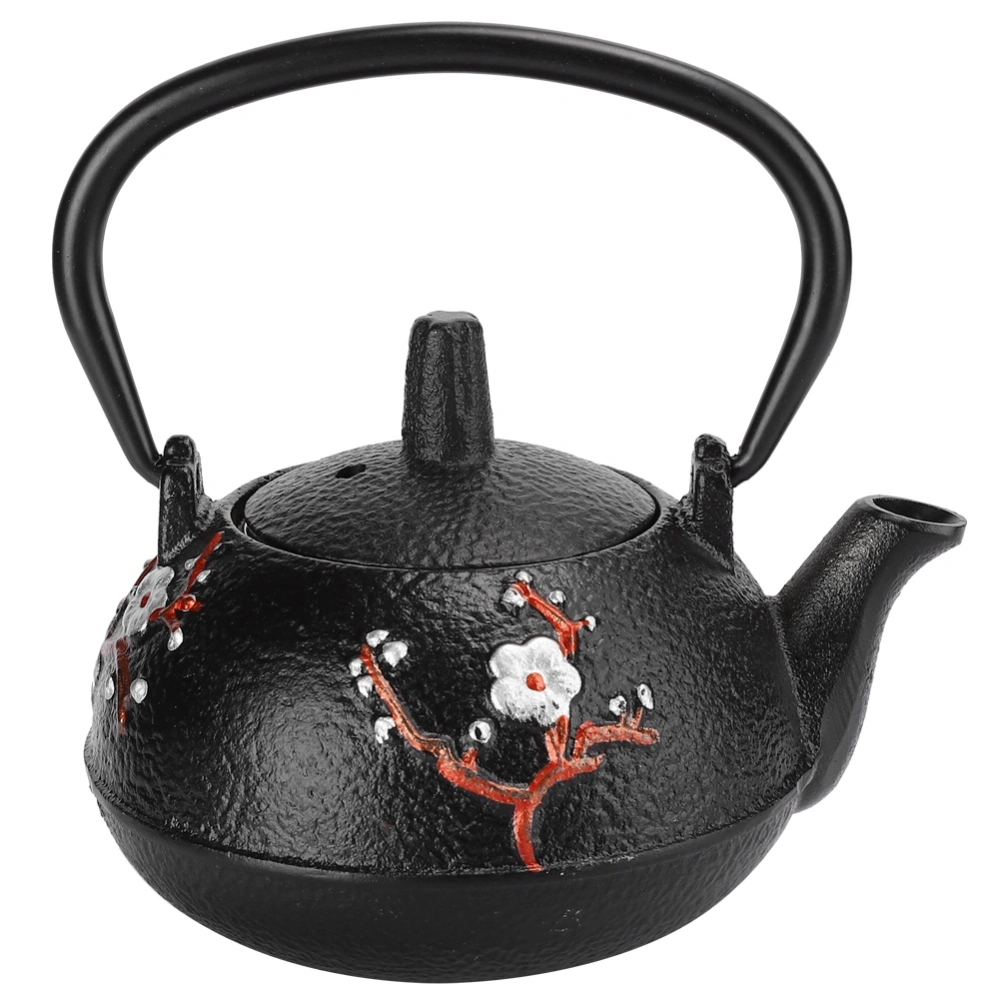 Cast Iron Tea Kettle Imitating Japanese Uncoated Magpie Plum Blossom Gift Decoration 0.3L