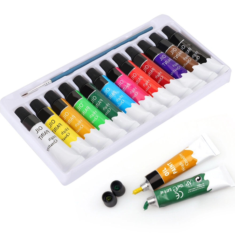 12 Colors 12ml Oil Paint Graffiti Painting Rich Pigments on Canvas Fabric Paper Ceramic Wood