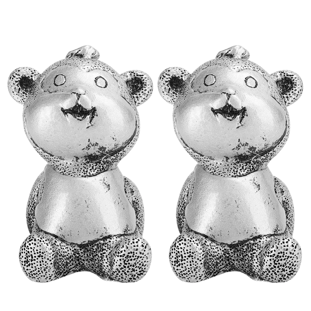 2Pcs Resin Monkey Decoration Vintage Ornament Cute Animal Sculpture Statue Car Home Craft