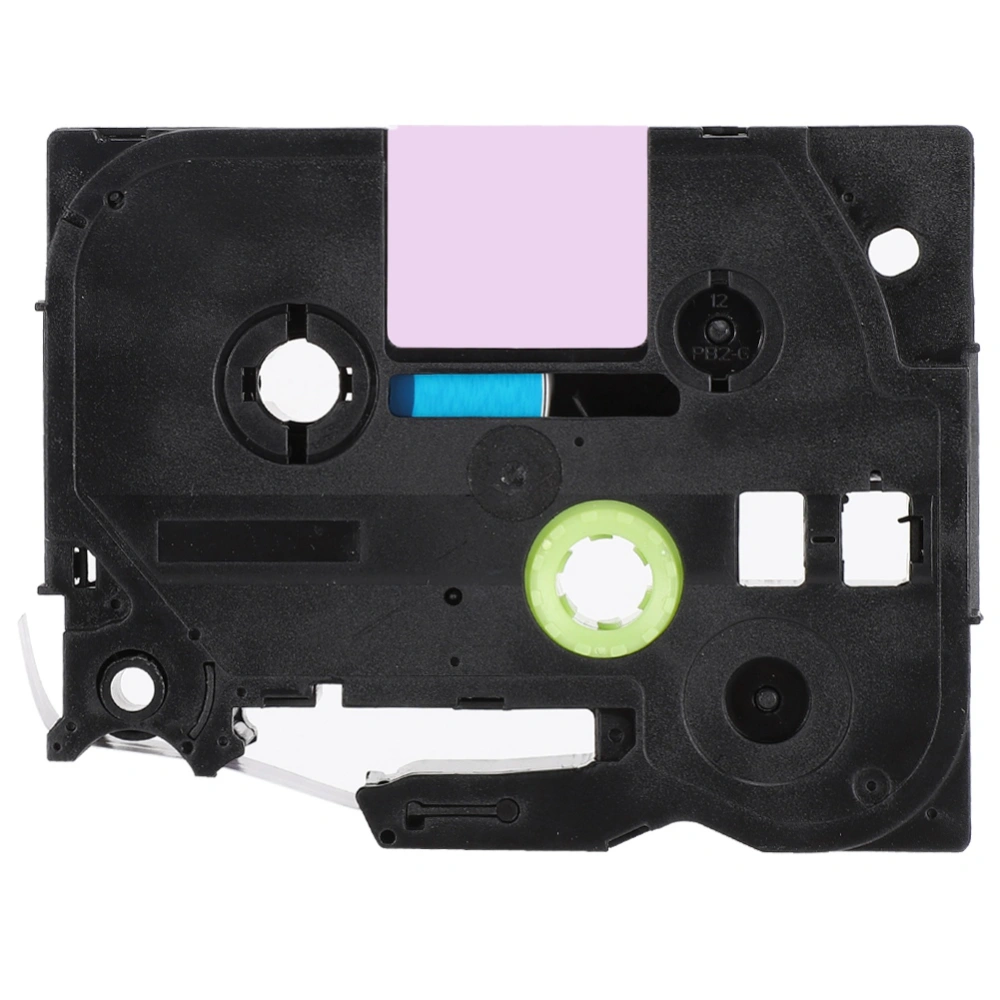 Label Tape Replacement for Brother Machine Compatible TZe 12mm Purple Check KZe‑PP31