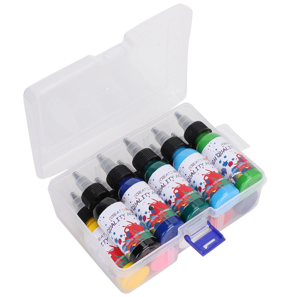 10Pcs Acrylic Paint Pigment Set Type B Textile Fabric Oil Dedicated Art Paint YS101 30ml