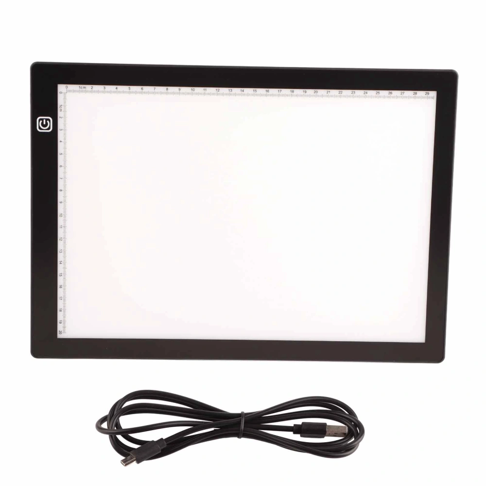 Copy Board A4 LED Light Transparent Animation Art Portable Drawing Tool A4‑J02 Hemming