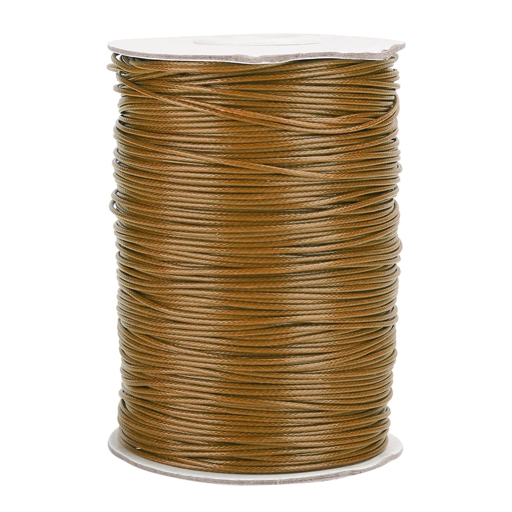 160m Wax Line DIY Environmentally Friendly Hand Woven Rope Necklace Cotton Thread 1mm(8 # Brown )