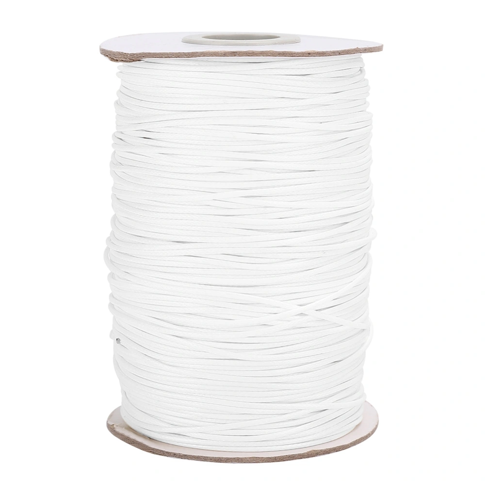 160m Wax Line DIY Environmentally Friendly Hand Woven Rope Necklace Cotton Thread 1mm(27 # White )