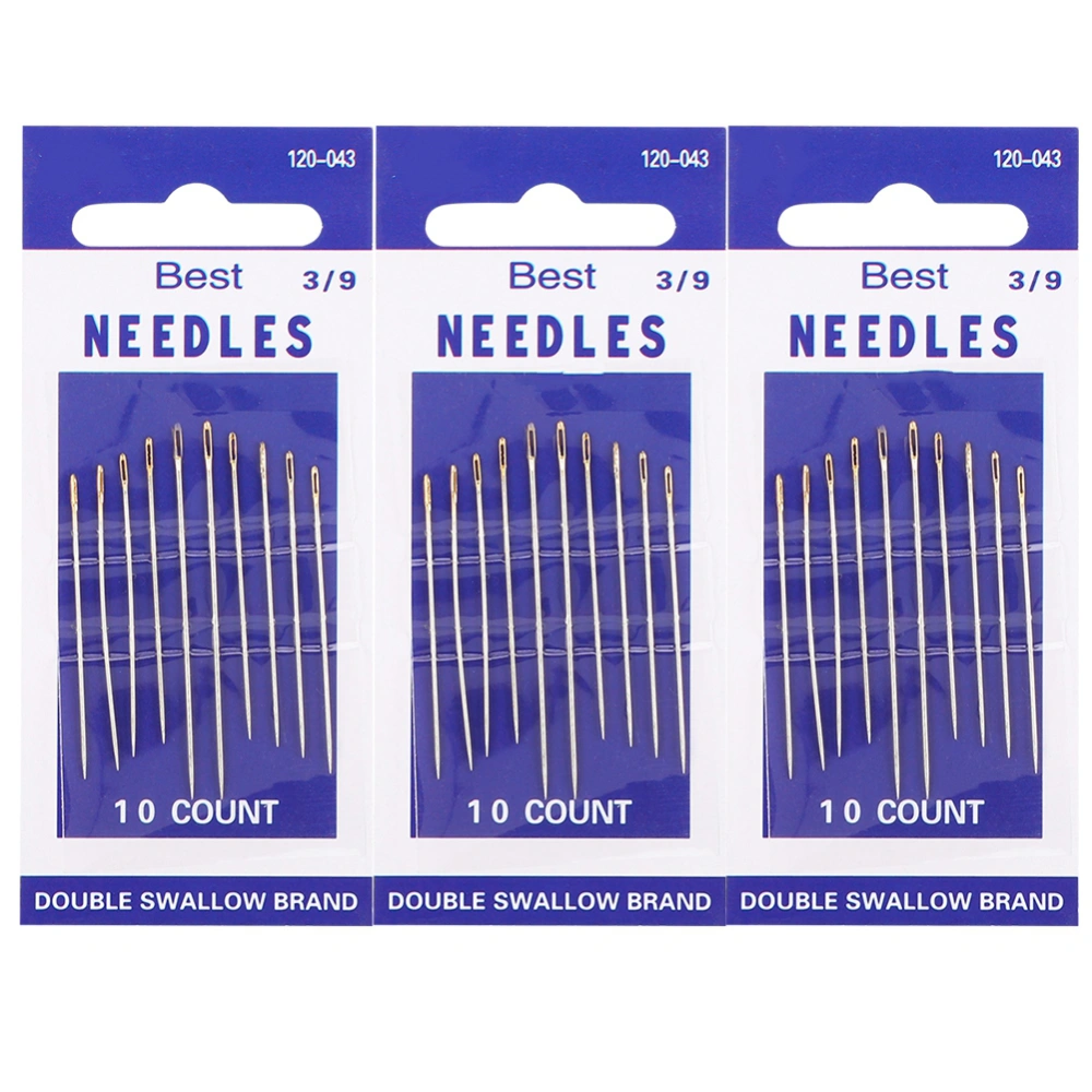 30PCs Household Sewing Machine Needle Crafts High Hardness Durability Non Breakage for Fabrics(3/9 )