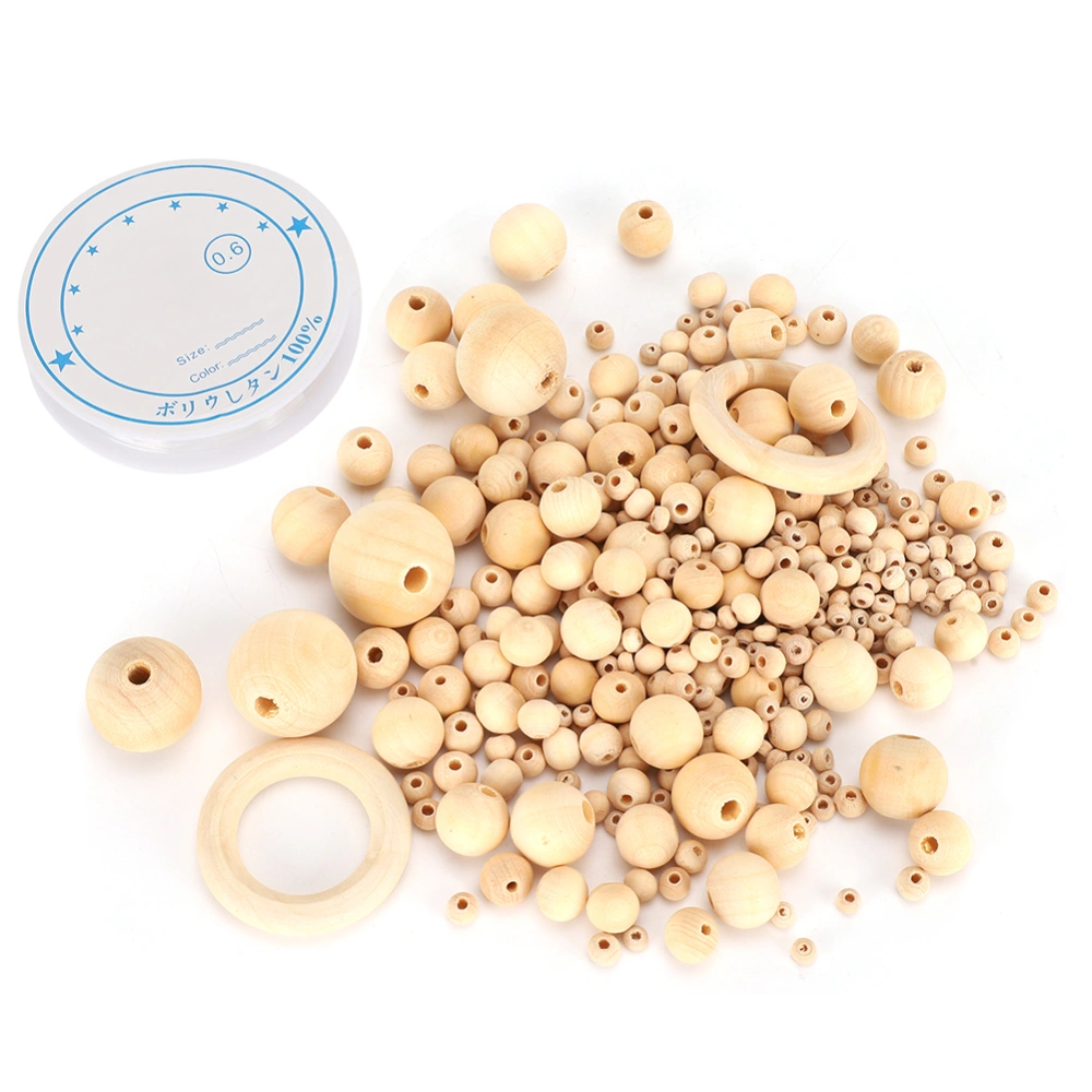 Wood Color Wooden Beads Children DIY Hand Made Materials Round Loose Accessories 4-30mm