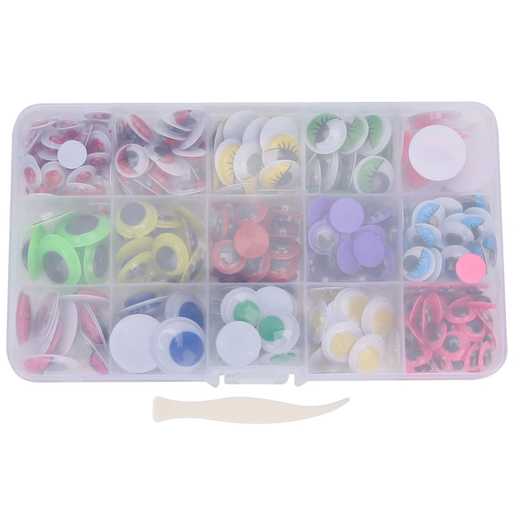 350Pcs 10-20mm Plastic Multicolor Movable Doll Eyes Eyeball DIY Handcraft Doll Toy Accessories