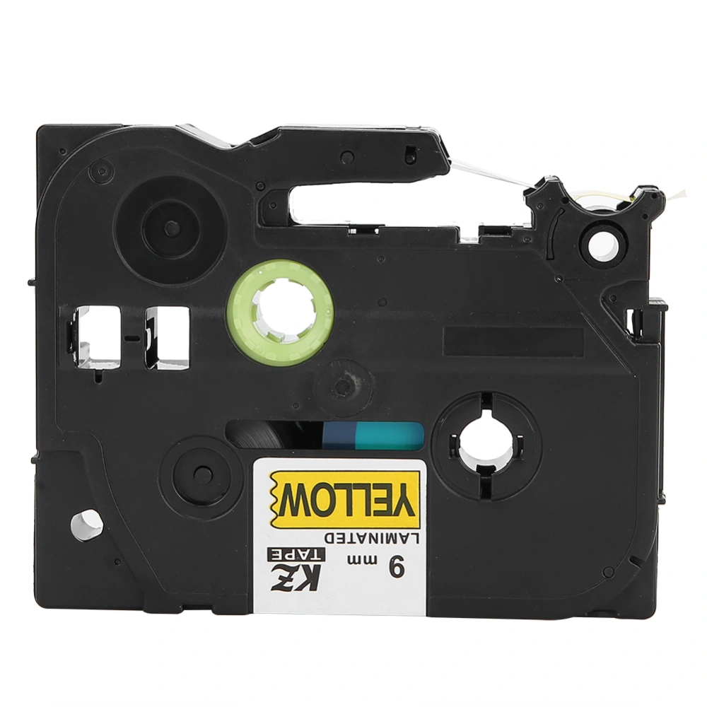 Label Tape 9mm Accessories for Brother Machine TZe-421 TZE-621 TZE-721 PT E100b E300(Kze-721 Black Letter on Yellow Base )