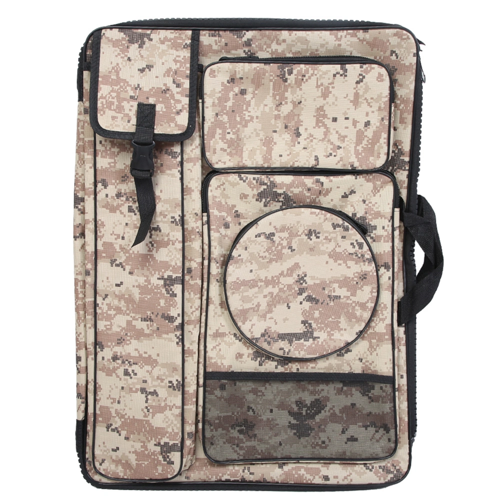 Sketching Sketchpad Bag Camouflage Large Zipper Drawing Board Art Tool Carrying BagDesert camouflage