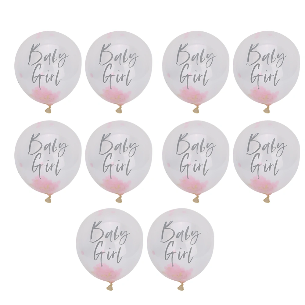 10Pcs Confetti Latex Balloons Birthday Anniversary Wedding Party DecorationPink