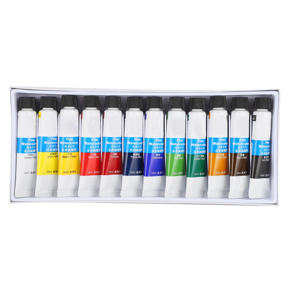 Watercolor Pigment 12 Colors Professional Painting Tools Art Supplies for Painter 10ml