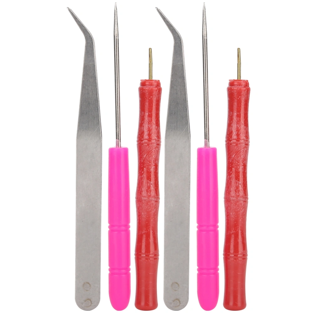 2 Sets Paper Quilling Tool Kits Hand Rolled Paper Pen Tweezers Slotted Pen Set(3pcs x 2sets )