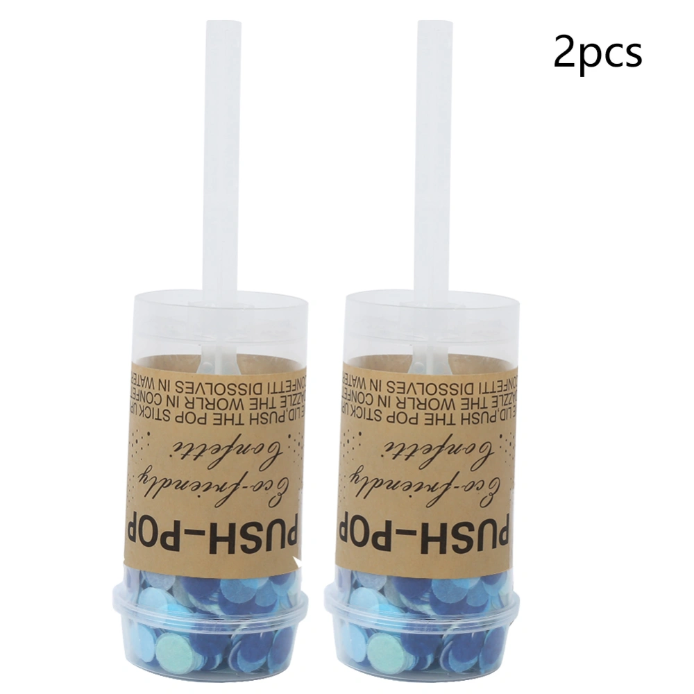 2Pcs Hand Push Mixed Confetti Wedding Birthday Festivals Decoration AccessoriesGreen+Blue