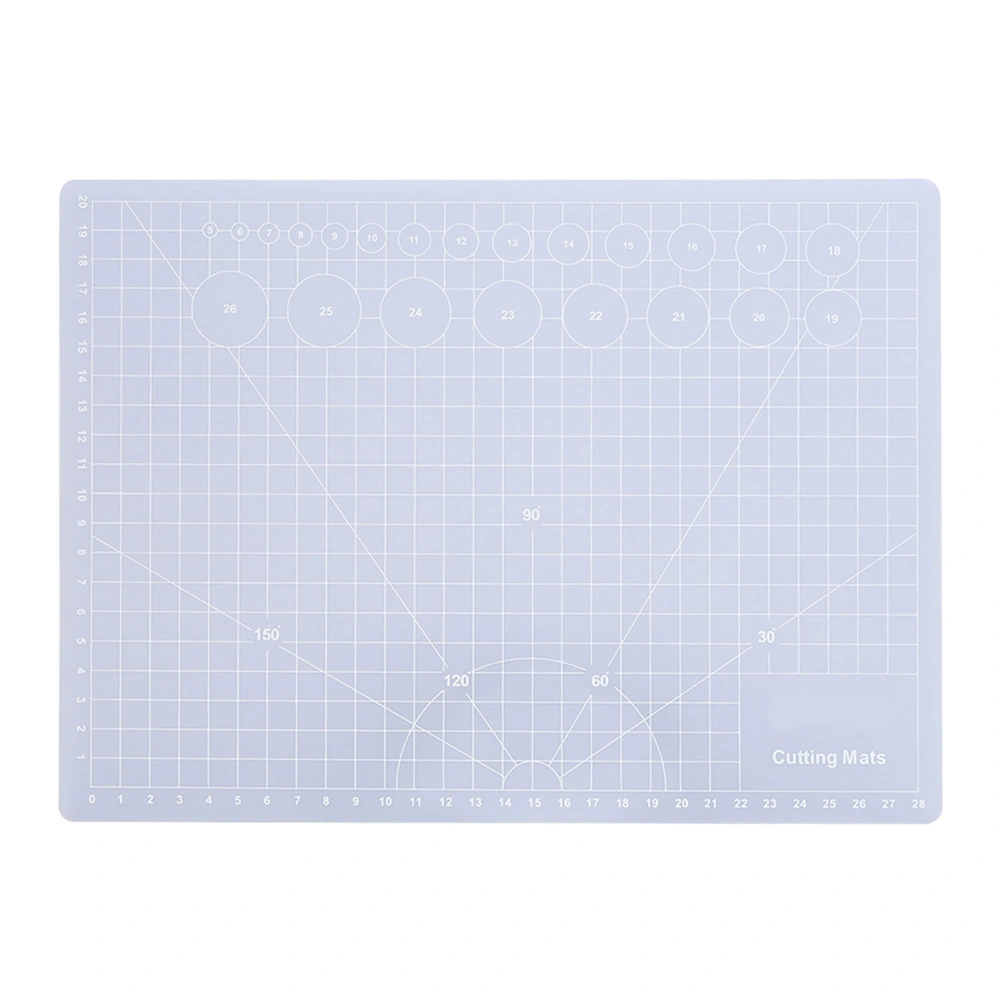 Translucent Cutting Pad Non slip Cut Board Hand Made Tool Non Reflective for Rubber Stamp(A4 Translucent Cutting Board )