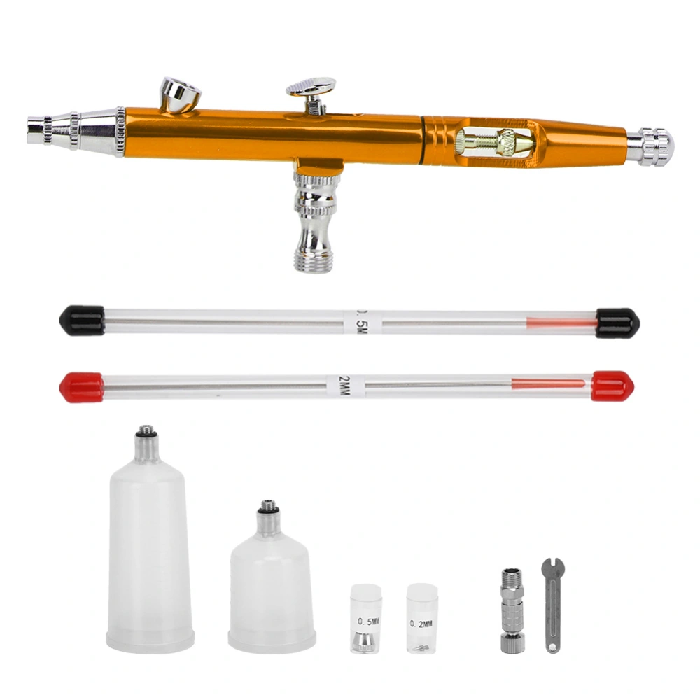 0.3mm Painting Airbrush Gun Mini Set Tail External Adjustment DIY Spray Tool 20CC/40CC Gold