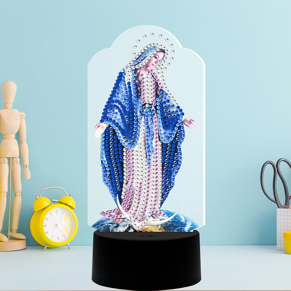 DIY Diamond Painting 7 Colors Night Light LED Diamond Painting Embroidery Home DecorDP10