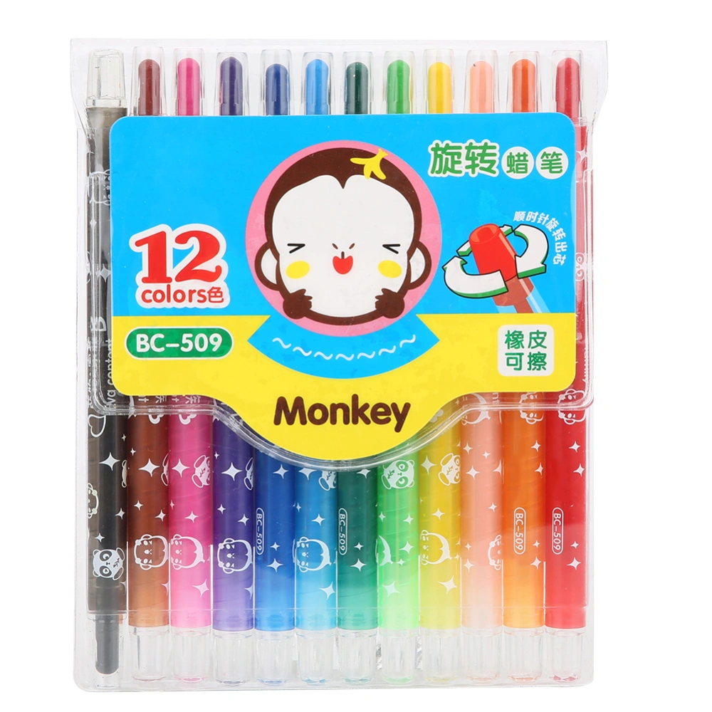 Erasable Crayons Painting Drawing Crayons Set Art Supplies for Children Student Beginner12-color