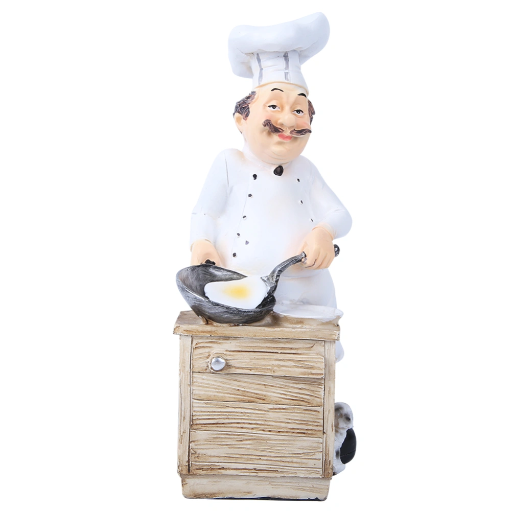 Craft Gift Fashion Chef Resin Decoration Lifelike with Smooth Lines for Restaurant / Cafe7124V-01-Cooking Chef