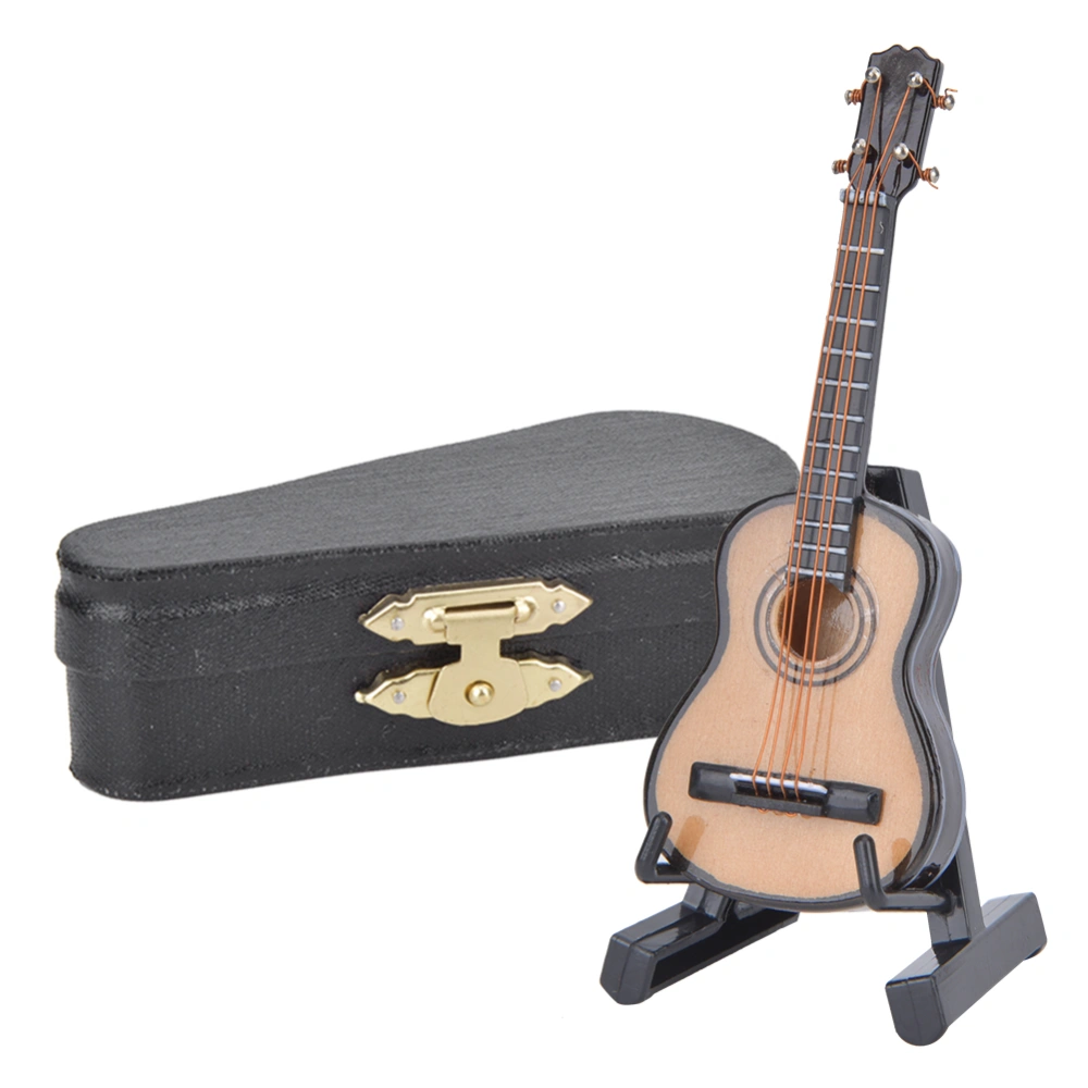 Miniature Classical Guitar Model Mini Wooden Guitar Decoration Musical Instrument Model8cm