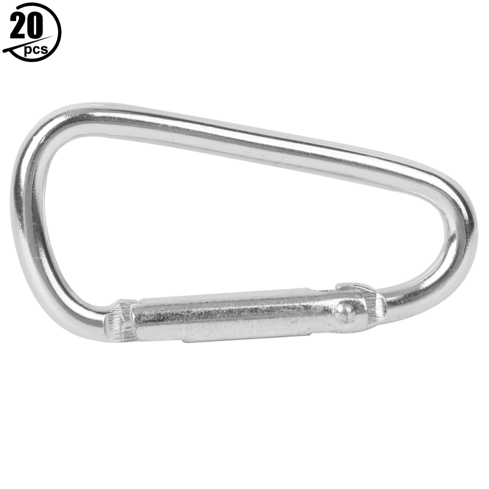 Multifunctional Carabiner Hooks Aluminum Alloy Climbing Mountaineering Carabiner Snap Hook20pcs