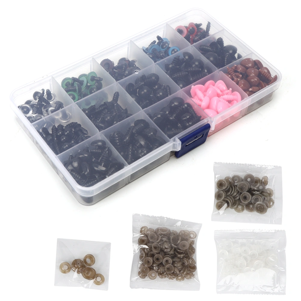 280Pcs Bear Toy Eyes Non Toxic Children DIY Hand Made Accessories with Storage Box(1 Box(including 280pcs) )