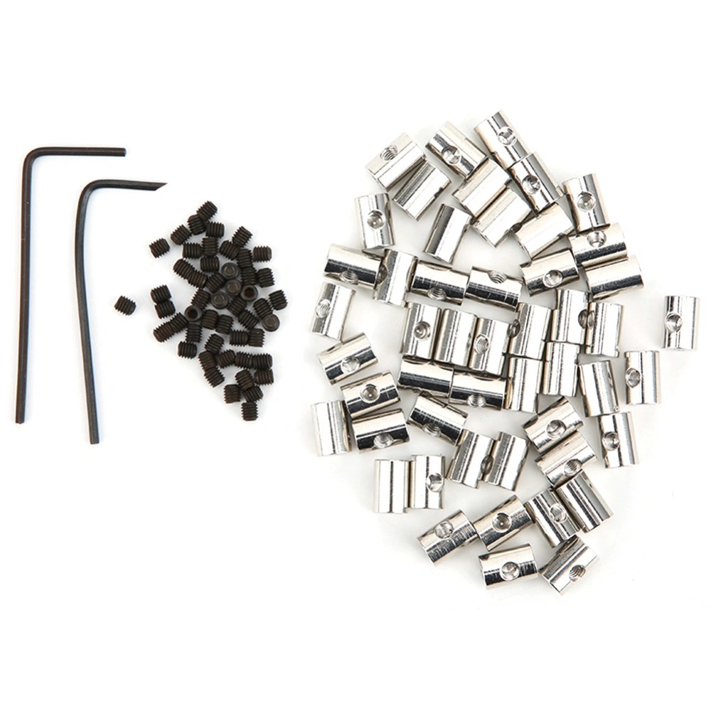 Screw Wrench Cap Splitter Interface Nozzle Badge Name Tag Metal Accessories50pcs + 2pcs wrench