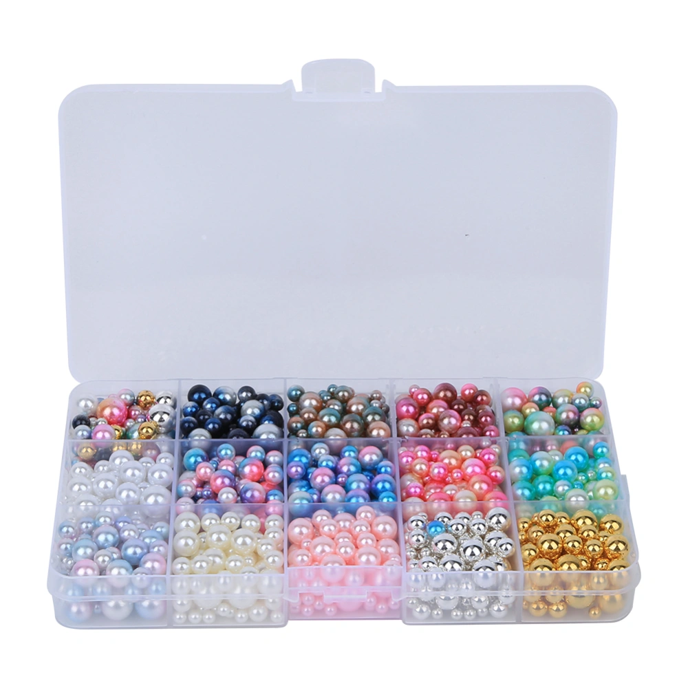 1140PCs Box ABS Imitation Pearls Round Non Hole Colored Artificial Beads for Jewellery DIY