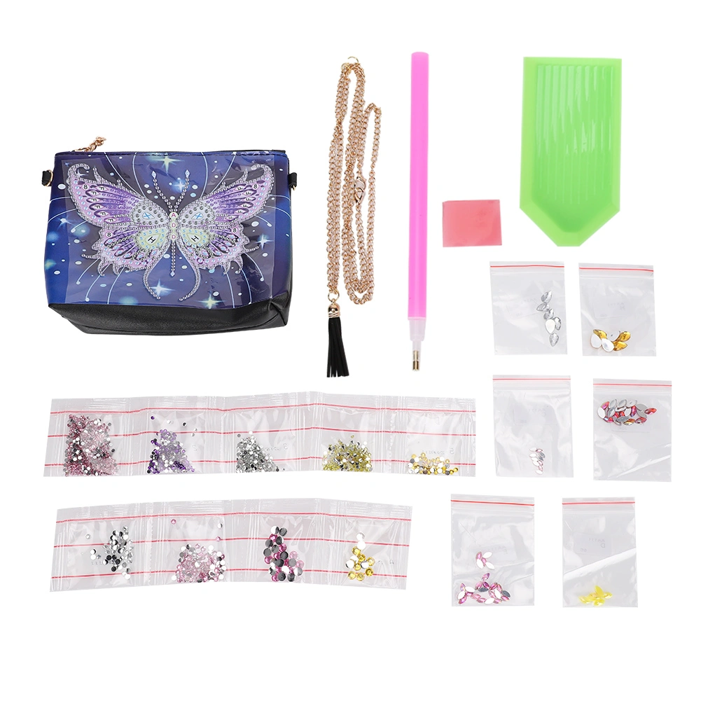 Women Chain Shoulder Bag Special Shaped Diamond Painting Cosmetic Organizer DIY Craft Gifts