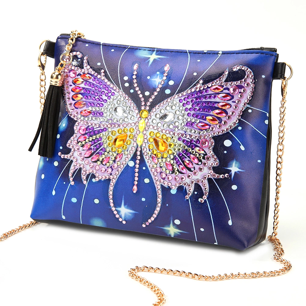 Women Chain Shoulder Bag Special Shaped Diamond Painting Cosmetic Organizer DIY Craft Gifts