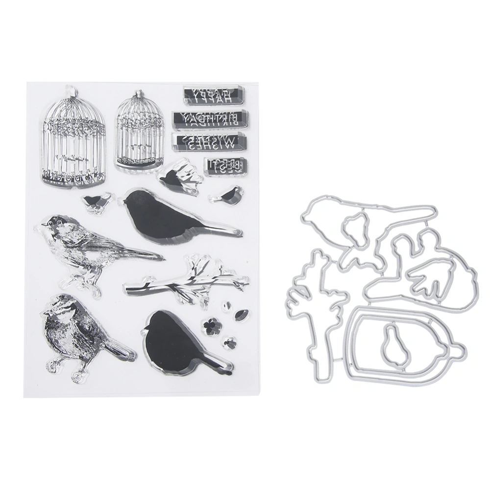 Silicone Transparent Seal DIY Hand Account Scrapbook Finished Stamp Bird Birdcage Photo Album Decoration