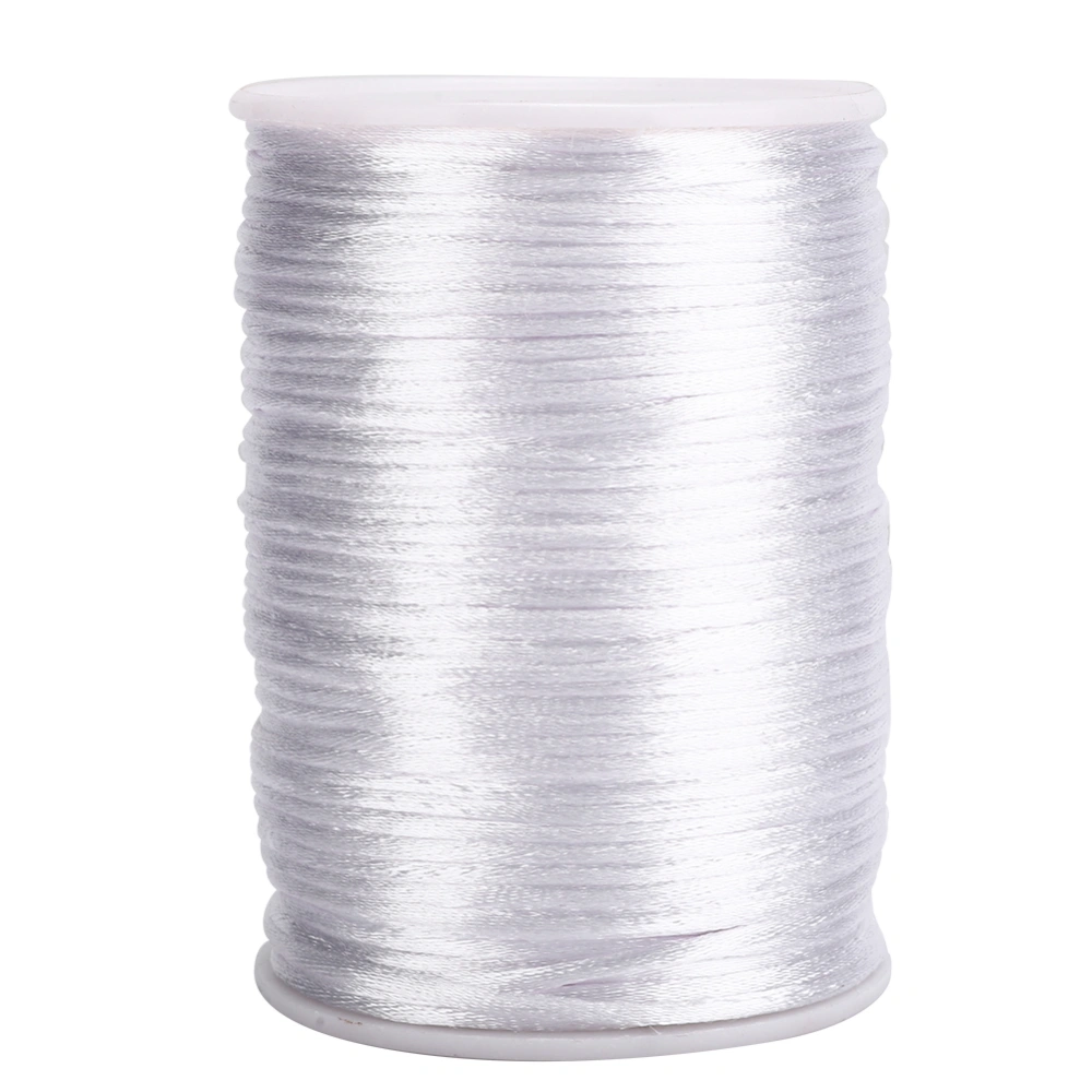 Durable Nylon Satin Cord Chinese Knotting Decoration Wire for Jewelry Making Sewing KnittingWhite