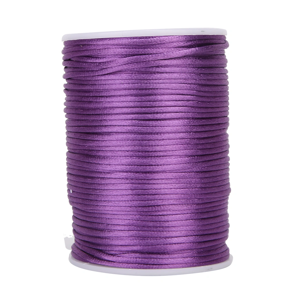 6.5cm Nylon Braided Satin Cord for Chinese Knotting Jewelry Making DIY Cords Craft DecorationPurple