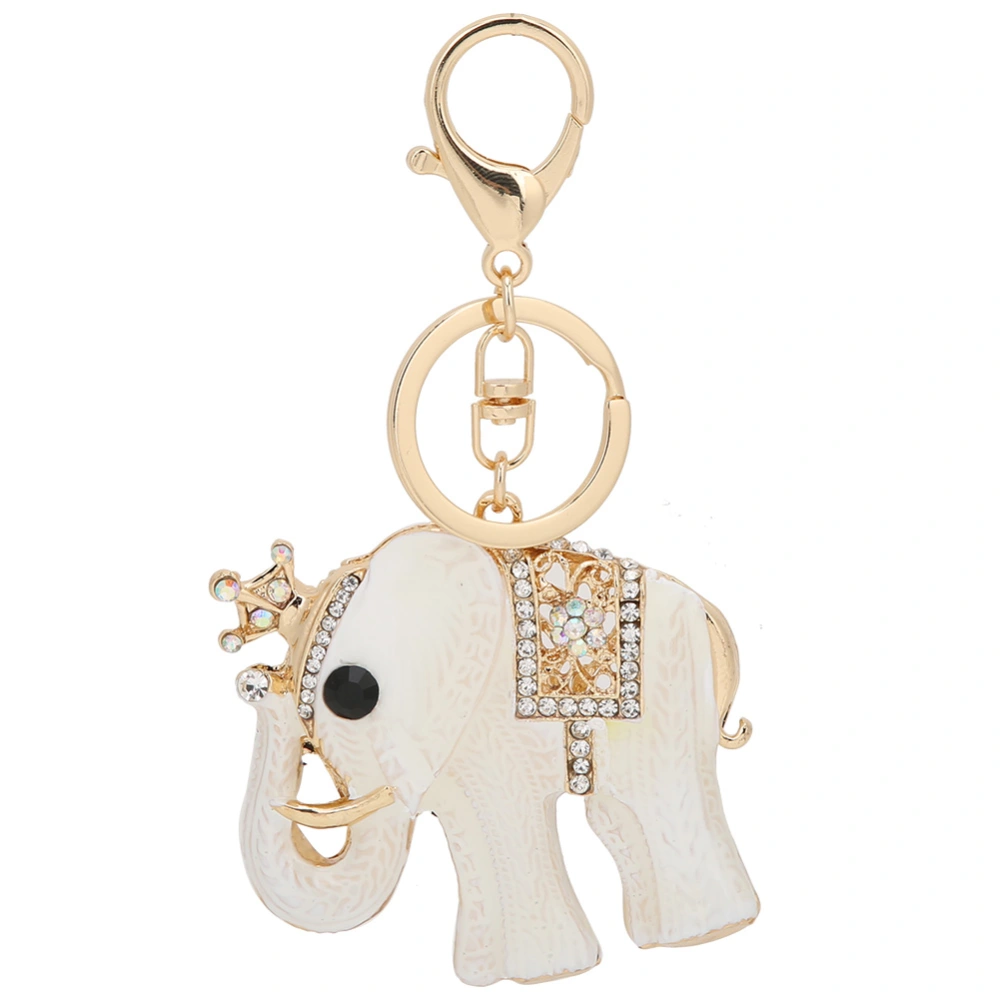 Elephant Shaped Diamond Keyring Pendant Bag Decoration Keychain Birthday Gift