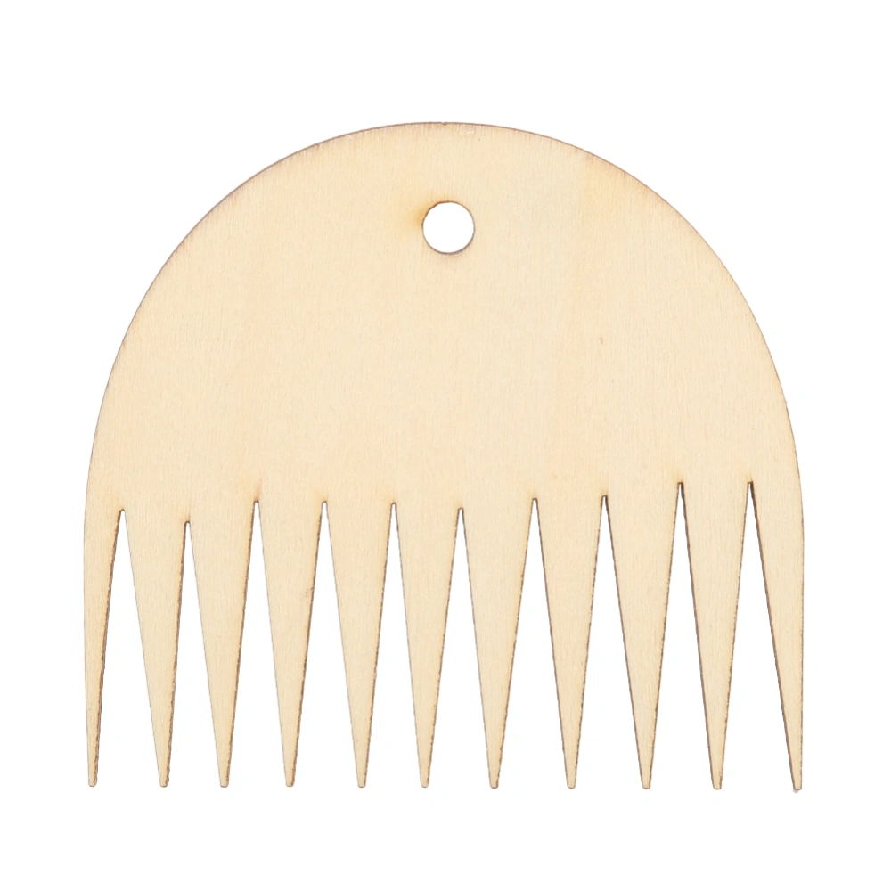 11 Teeth Wooden Weaving Comb Tapestry Weaving Loom Comb Tool DIY Braided Accessories